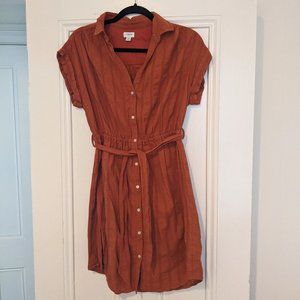 J Crew Factory Cotton Shirt Dress Size XS
